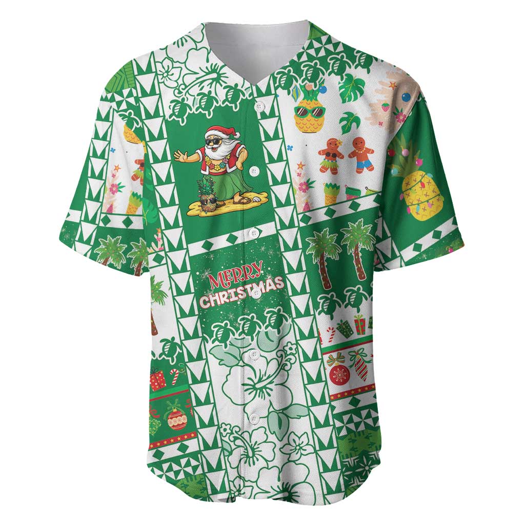 Norfolk Island Christmas Baseball Jersey Festive Beach Vibes - Polynesian Pride