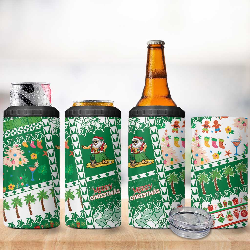 Norfolk Island Christmas 4 in 1 Can Cooler Tumbler Festive Beach Vibes LT05 - Polynesian Pride