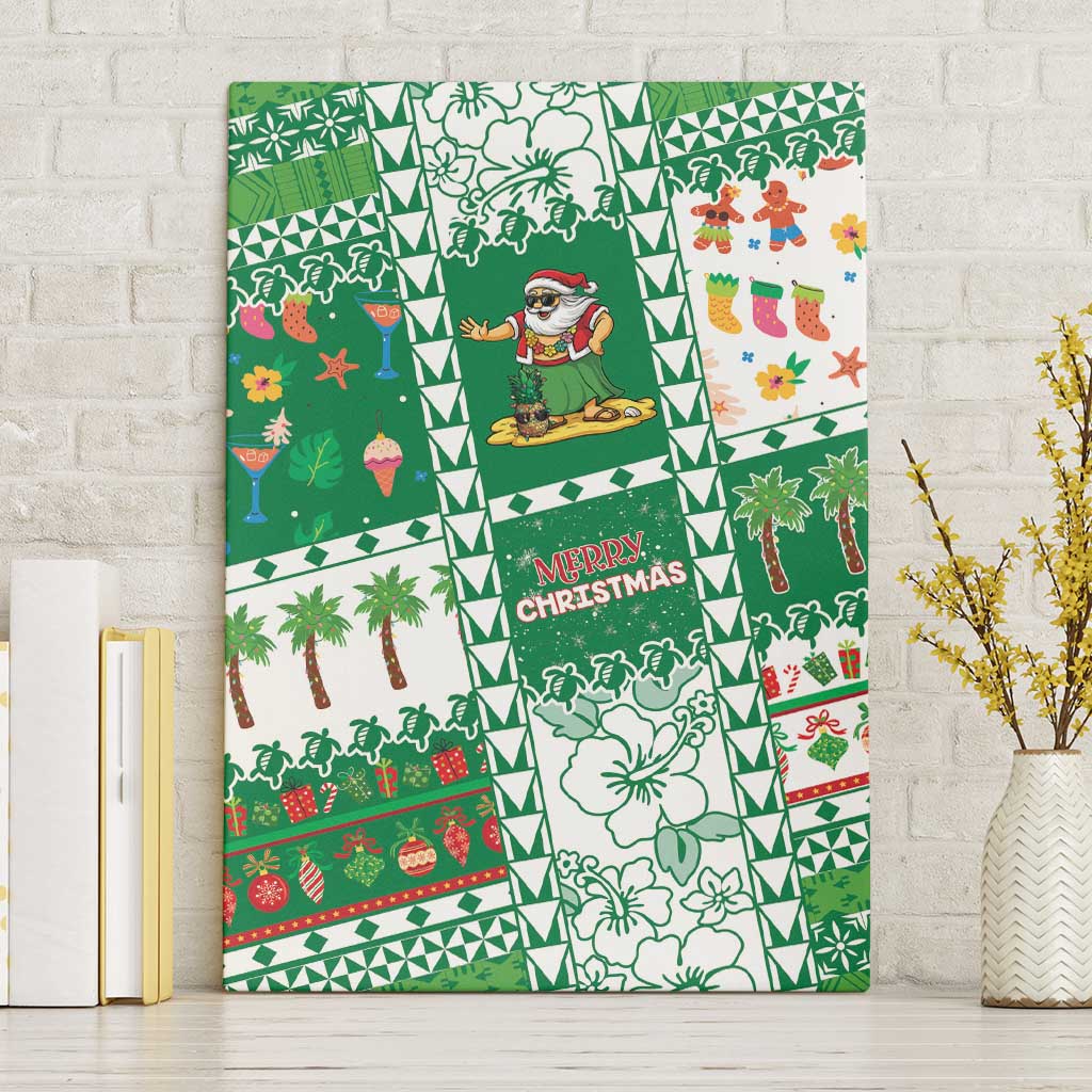 Norfolk Island Christmas Canvas Wall Art Festive Beach Vibes - Polynesian Pride