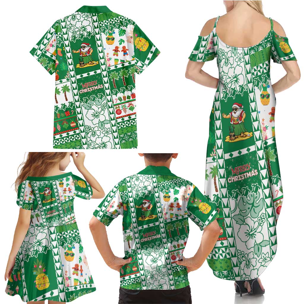 Norfolk Island Christmas Family Matching Summer Maxi Dress and Hawaiian Shirt Festive Beach Vibes LT05 - Polynesian Pride