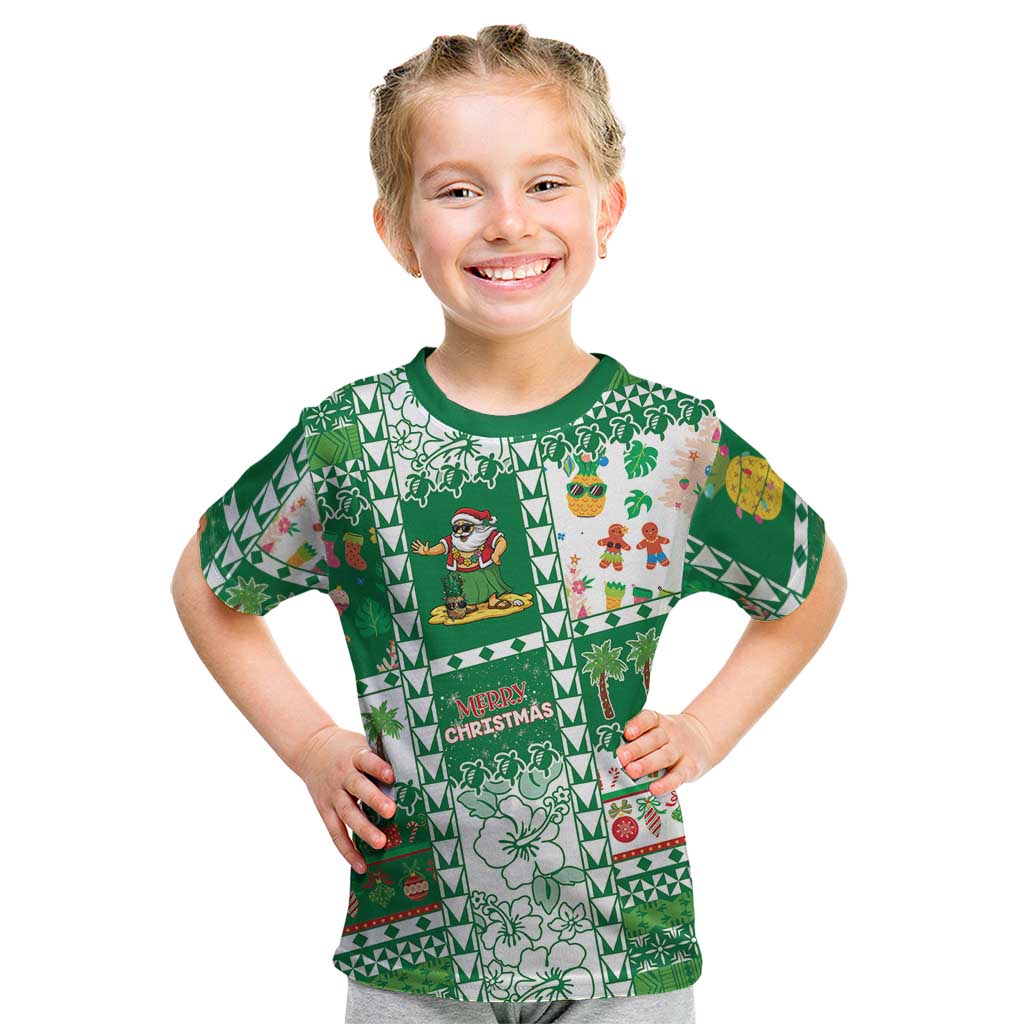 Norfolk Island Christmas Kid T Shirt Festive Beach Vibes - Polynesian Pride