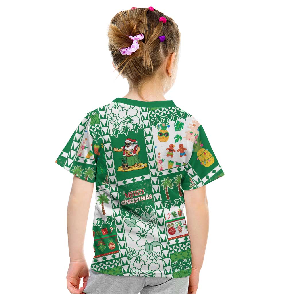 Norfolk Island Christmas Kid T Shirt Festive Beach Vibes - Polynesian Pride