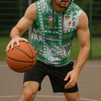 Norfolk Island Christmas Sleeveless Hoodie Festive Beach Vibes LT05 - Polynesian Pride