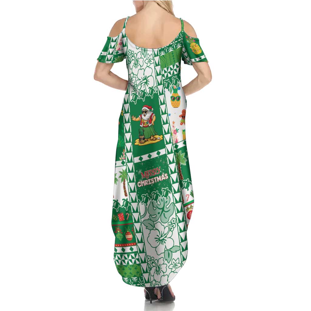 Norfolk Island Christmas Summer Maxi Dress Festive Beach Vibes - Polynesian Pride