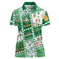 Norfolk Island Christmas Women Polo Shirt Festive Beach Vibes - Polynesian Pride