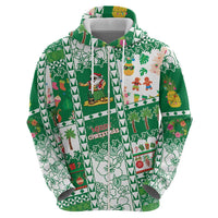 Norfolk Island Christmas Zip Hoodie Festive Beach Vibes - Polynesian Pride