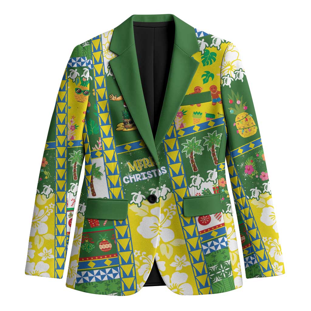 Pitcairn Islands Christmas Blazer Festive Beach Vibes - Polynesian Pride