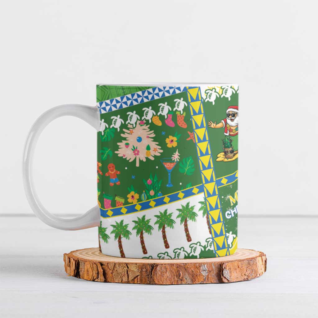 Pitcairn Islands Christmas Ceramic Mug Festive Beach Vibes - Polynesian Pride