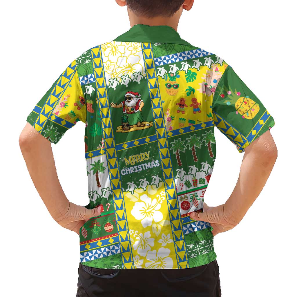 Pitcairn Islands Christmas Family Matching Long Sleeve Bodycon Dress and Hawaiian Shirt Festive Beach Vibes LT05 - Polynesian Pride