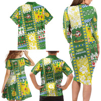 Pitcairn Islands Christmas Family Matching Long Sleeve Bodycon Dress and Hawaiian Shirt Festive Beach Vibes LT05 - Polynesian Pride
