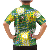 Pitcairn Islands Christmas Family Matching Mermaid Dress and Hawaiian Shirt Festive Beach Vibes - Polynesian Pride