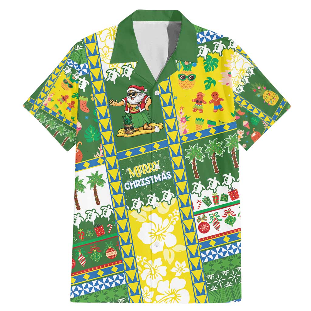 Pitcairn Islands Christmas Family Matching Mermaid Dress and Hawaiian Shirt Festive Beach Vibes - Polynesian Pride