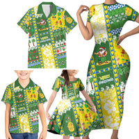 Pitcairn Islands Christmas Family Matching Short Sleeve Bodycon Dress and Hawaiian Shirt Festive Beach Vibes LT05 - Polynesian Pride