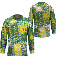 Pitcairn Islands Christmas Hockey Jersey Festive Beach Vibes - Polynesian Pride