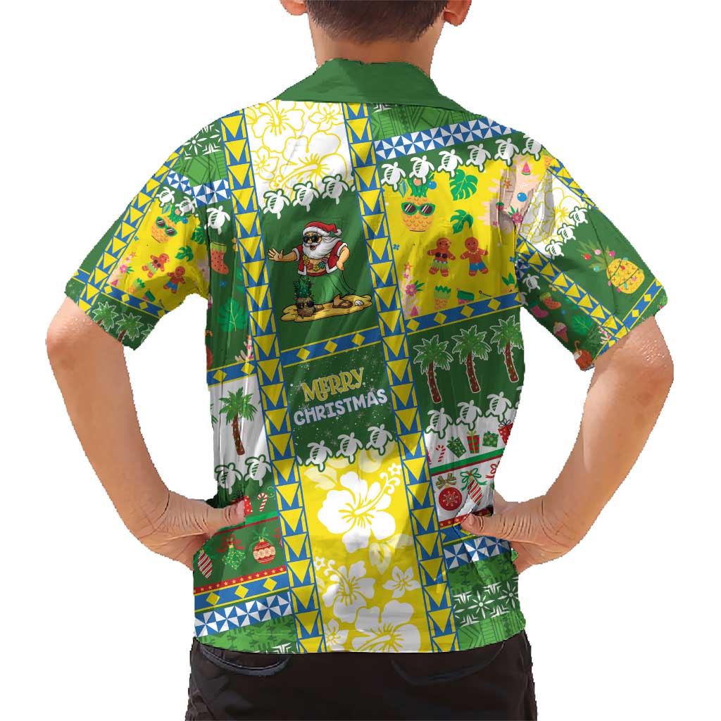 Pitcairn Islands Christmas Kid Hawaiian Shirt Festive Beach Vibes - Polynesian Pride