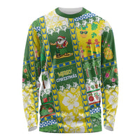 Pitcairn Islands Christmas Long Sleeve Shirt Festive Beach Vibes - Polynesian Pride