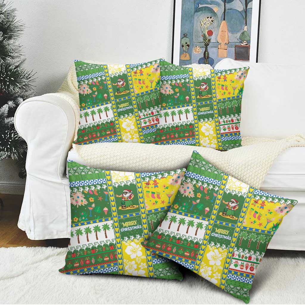 Pitcairn Islands Christmas Pillow Cover Festive Beach Vibes - Polynesian Pride