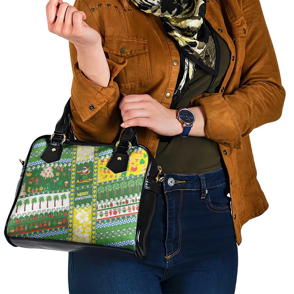 Pitcairn Islands Christmas Shoulder Handbag Festive Beach Vibes - Polynesian Pride