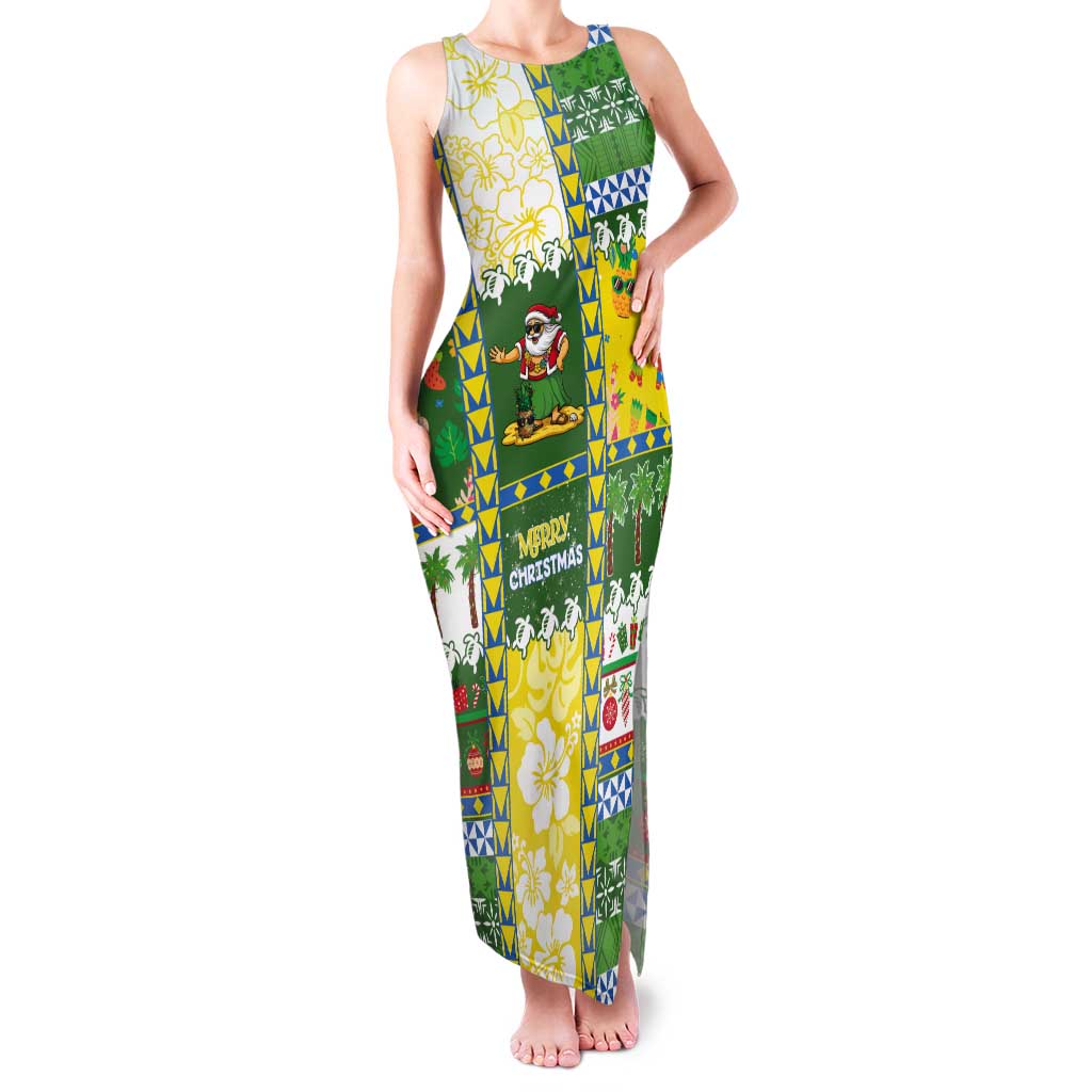 Pitcairn Islands Christmas Tank Maxi Dress Festive Beach Vibes - Polynesian Pride