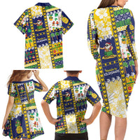 Tokelau Christmas Family Matching Long Sleeve Bodycon Dress and Hawaiian Shirt Festive Beach Vibes LT05 - Polynesian Pride