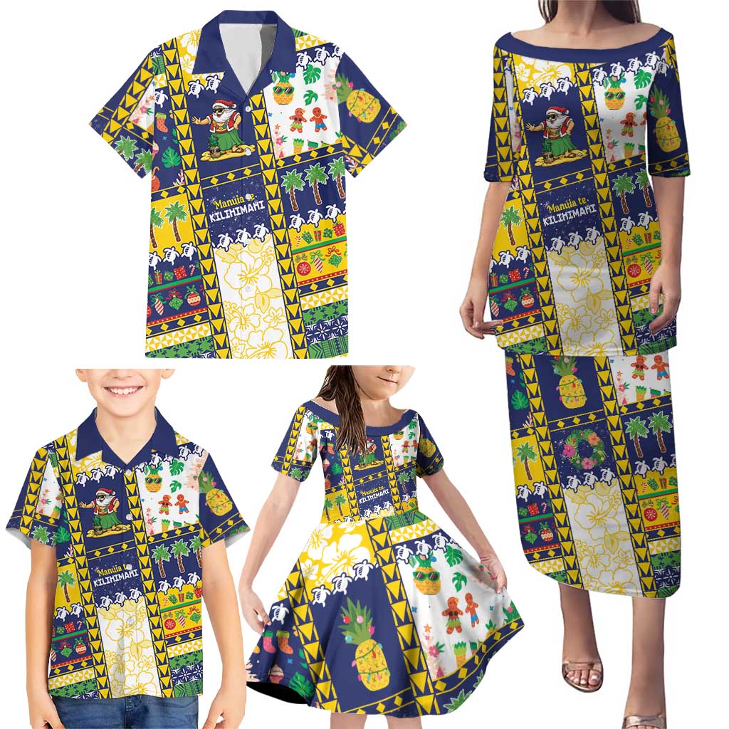 Tokelau Christmas Family Matching Puletasi and Hawaiian Shirt Festive Beach Vibes - Polynesian Pride