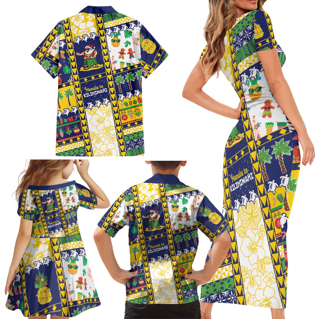 Tokelau Christmas Family Matching Short Sleeve Bodycon Dress and Hawaiian Shirt Festive Beach Vibes LT05 - Polynesian Pride