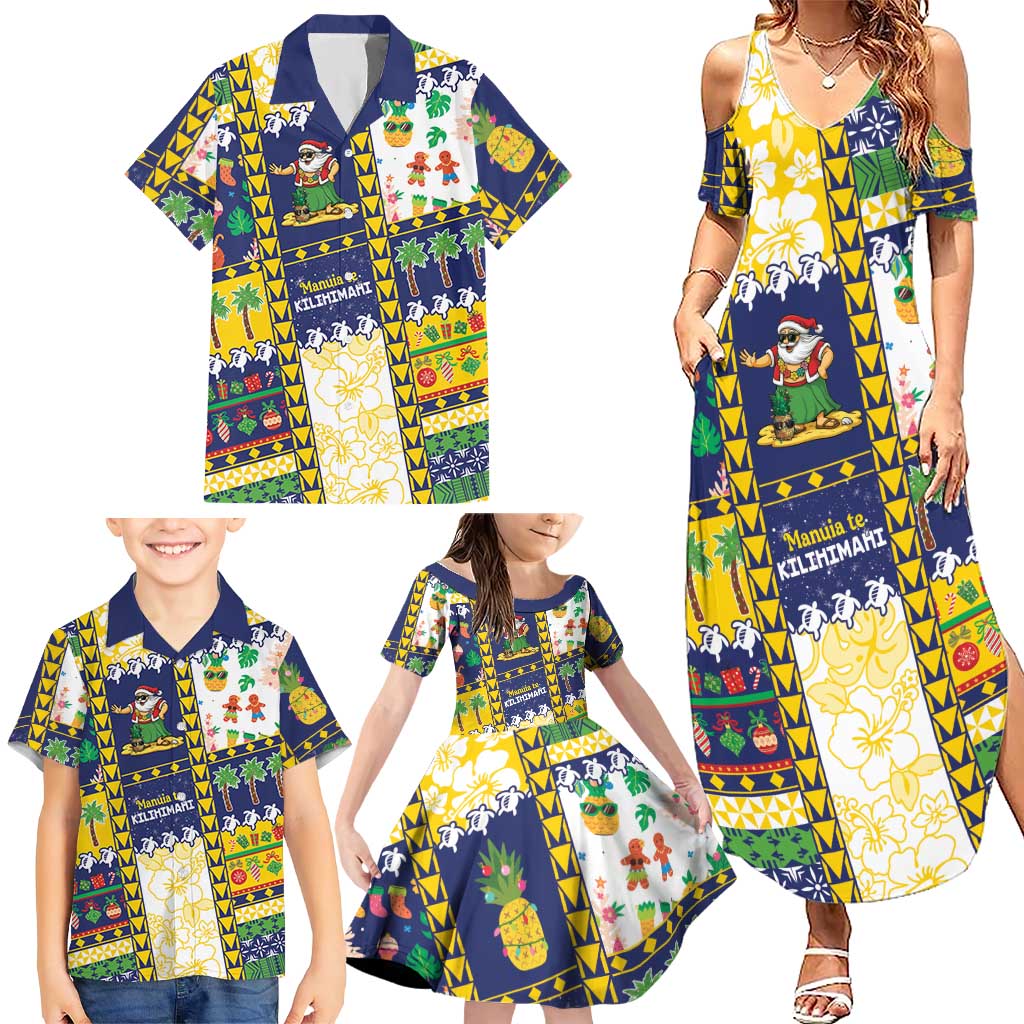 Tokelau Christmas Family Matching Summer Maxi Dress and Hawaiian Shirt Festive Beach Vibes LT05 - Polynesian Pride