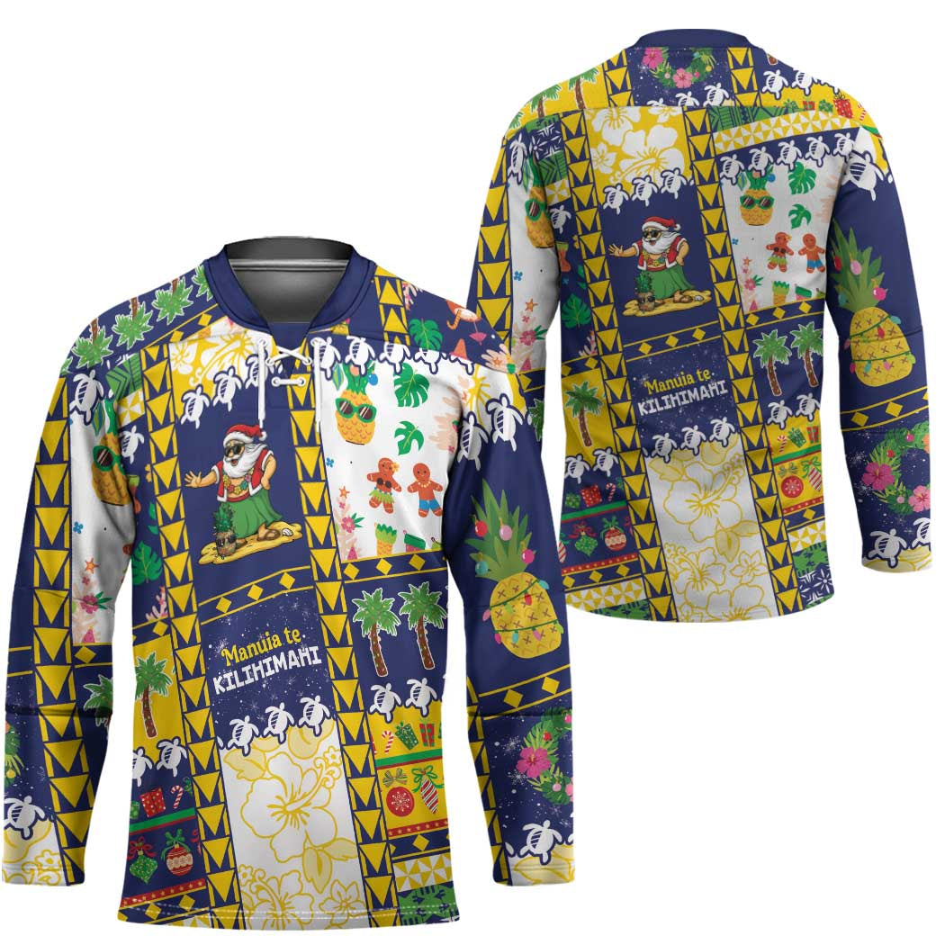 Tokelau Christmas Hockey Jersey Festive Beach Vibes - Polynesian Pride