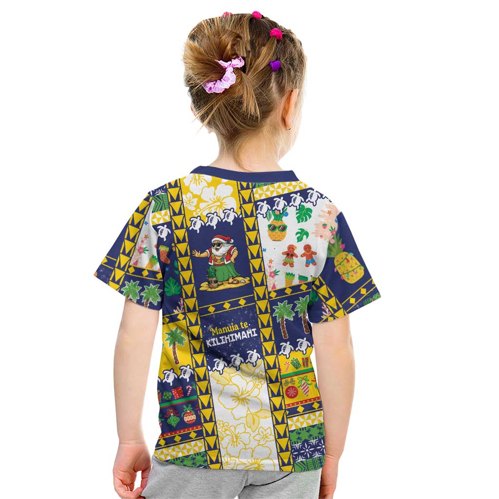 Tokelau Christmas Kid T Shirt Festive Beach Vibes - Polynesian Pride