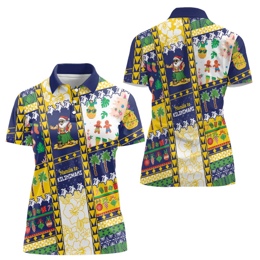 Tokelau Christmas Women Polo Shirt Festive Beach Vibes - Polynesian Pride