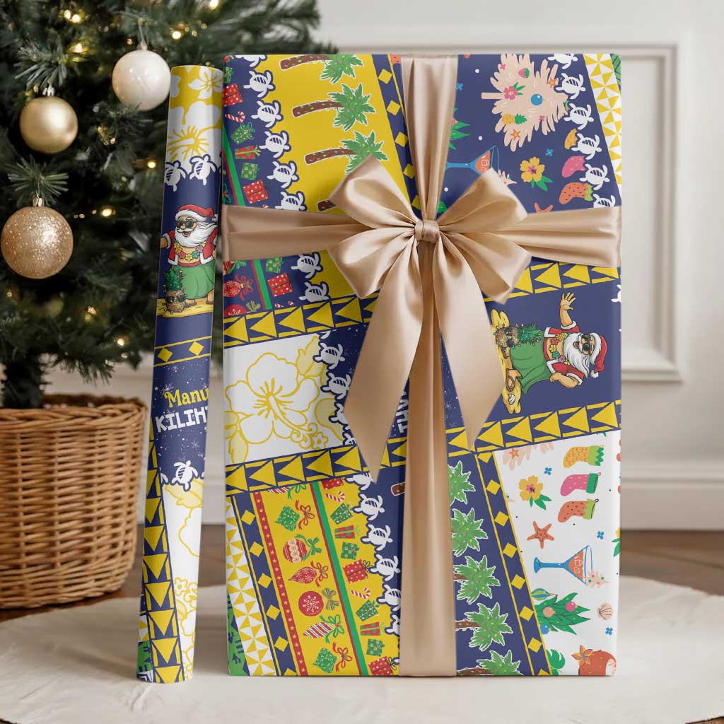 Tokelau Christmas Wrapping Paper Festive Beach Vibes - Polynesian Pride