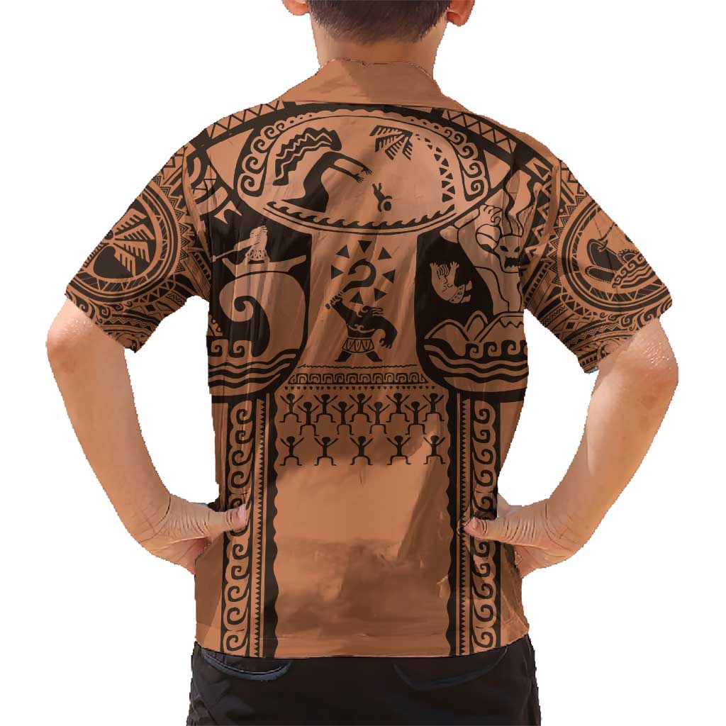 Polynesia Maui Tattoo Inspired Cosplay Costume Kid Hawaiian Shirt LT05 - Polynesian Pride
