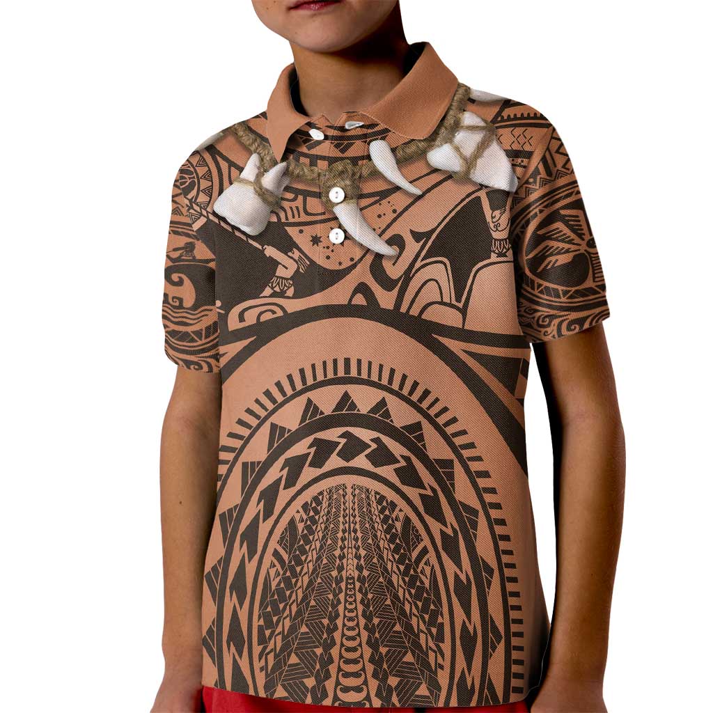 Polynesia Maui Tattoo Inspired Cosplay Costume Kid Polo Shirt