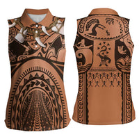 Polynesia Maui Tattoo Inspired Cosplay Costume Women Sleeveless Polo Shirt