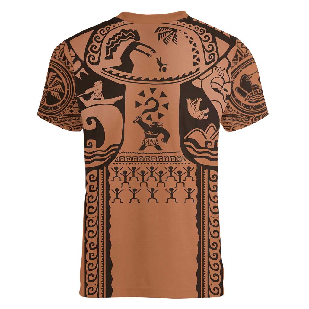 Polynesia Maui Tattoo Inspired Cosplay Costume Women V-Neck T-Shirt