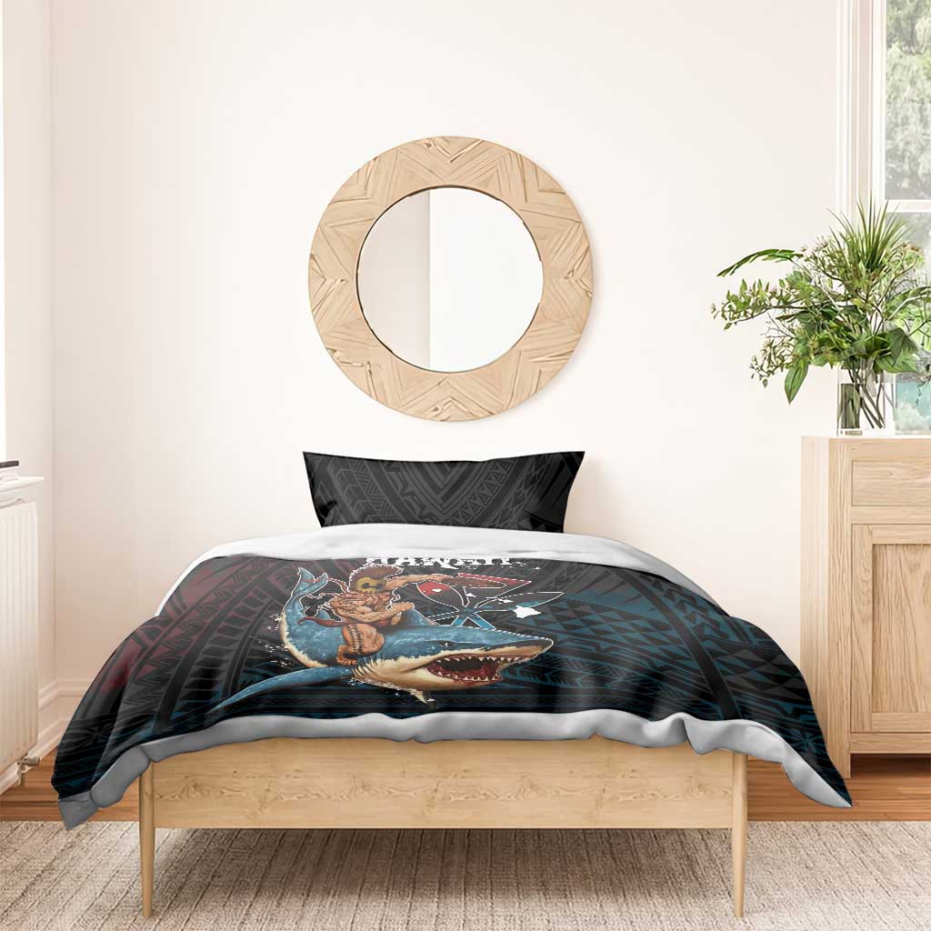 Hawaii Ikaika Bedding Set Hawaiian Mythic Koa Tribal Warrior