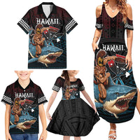 Hawaii Ikaika Family Matching Summer Maxi Dress and Hawaiian Shirt Hawaiian Mythic Koa Tribal Warrior LT05 - Polynesian Pride