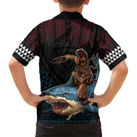 Hawaii Ikaika Family Matching Tank Maxi Dress and Hawaiian Shirt Hawaiian Mythic Koa Tribal Warrior LT05 - Polynesian Pride