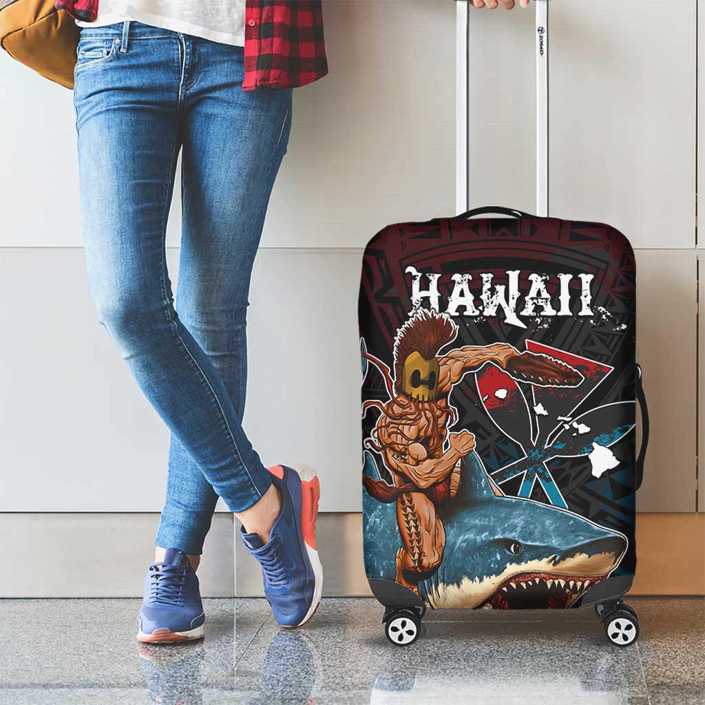 Hawaii Ikaika Luggage Cover Hawaiian Mythic Koa Tribal Warrior LT05 - Polynesian Pride