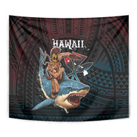Hawaii Ikaika Tapestry Hawaiian Mythic Koa Tribal Warrior LT05 - Polynesian Pride