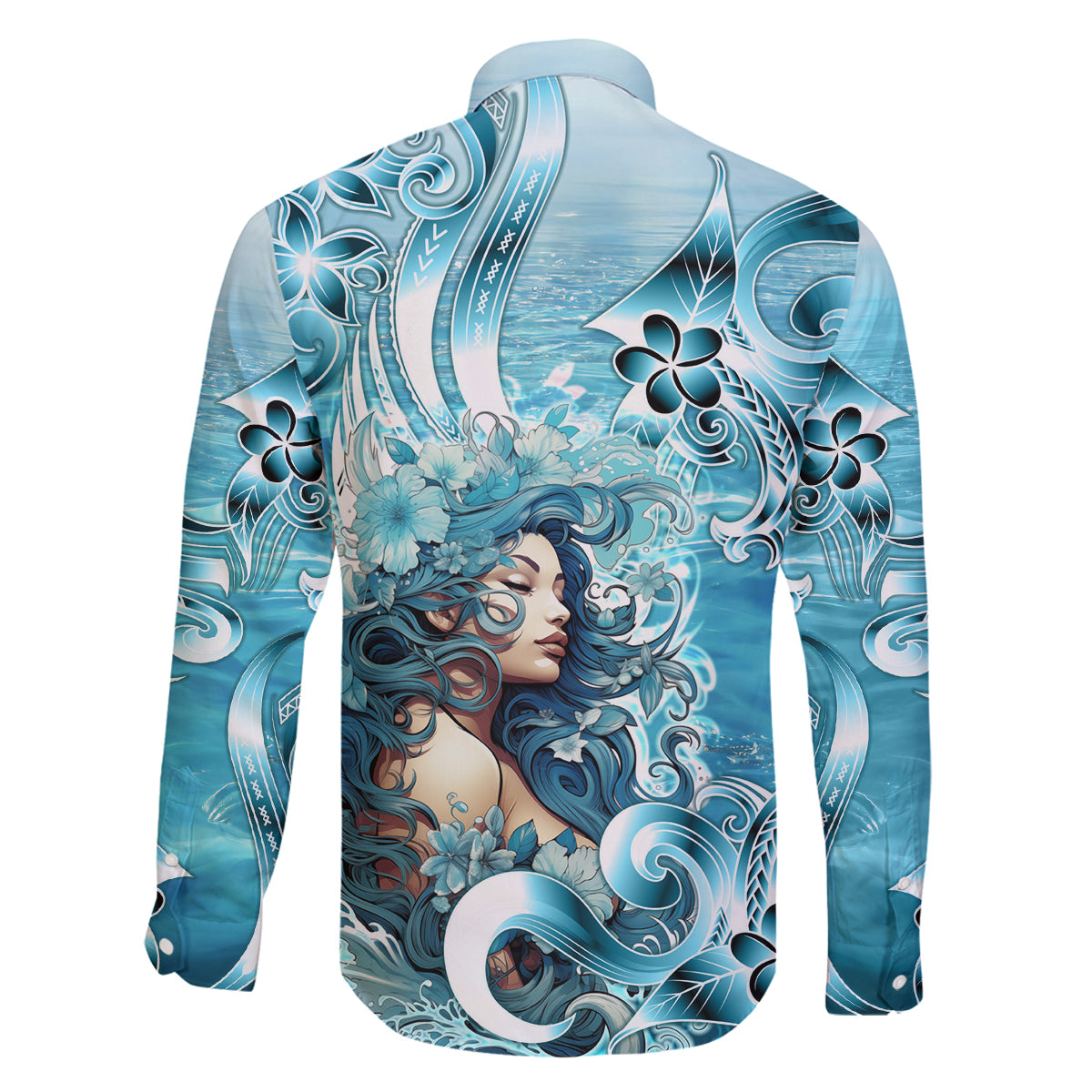 Hawaii Namaka Goddess Of The Sea Family Matching Mermaid Dress and Hawaiian Shirt Polynesian Style LT05 - Polynesian Pride