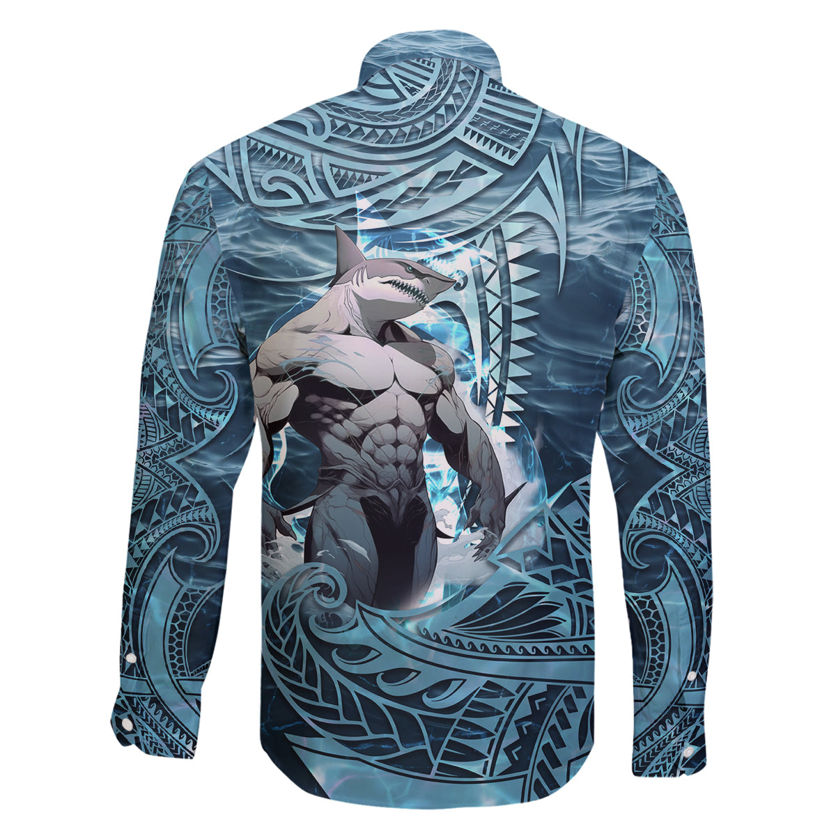Hawaiian Shark God Kamohoalii Family Matching Summer Maxi Dress and Hawaiian Shirt Polynesian Style LT05 - Polynesian Pride