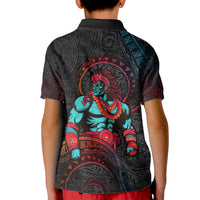 Hawaiian Demigod Maui Kid Polo Shirt Polynesian Mythology LT05 - Polynesian Pride