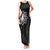 Philippines Tribal Family Matching Tank Maxi Dress and Hawaiian Shirt King Lapu Lapu Black Version