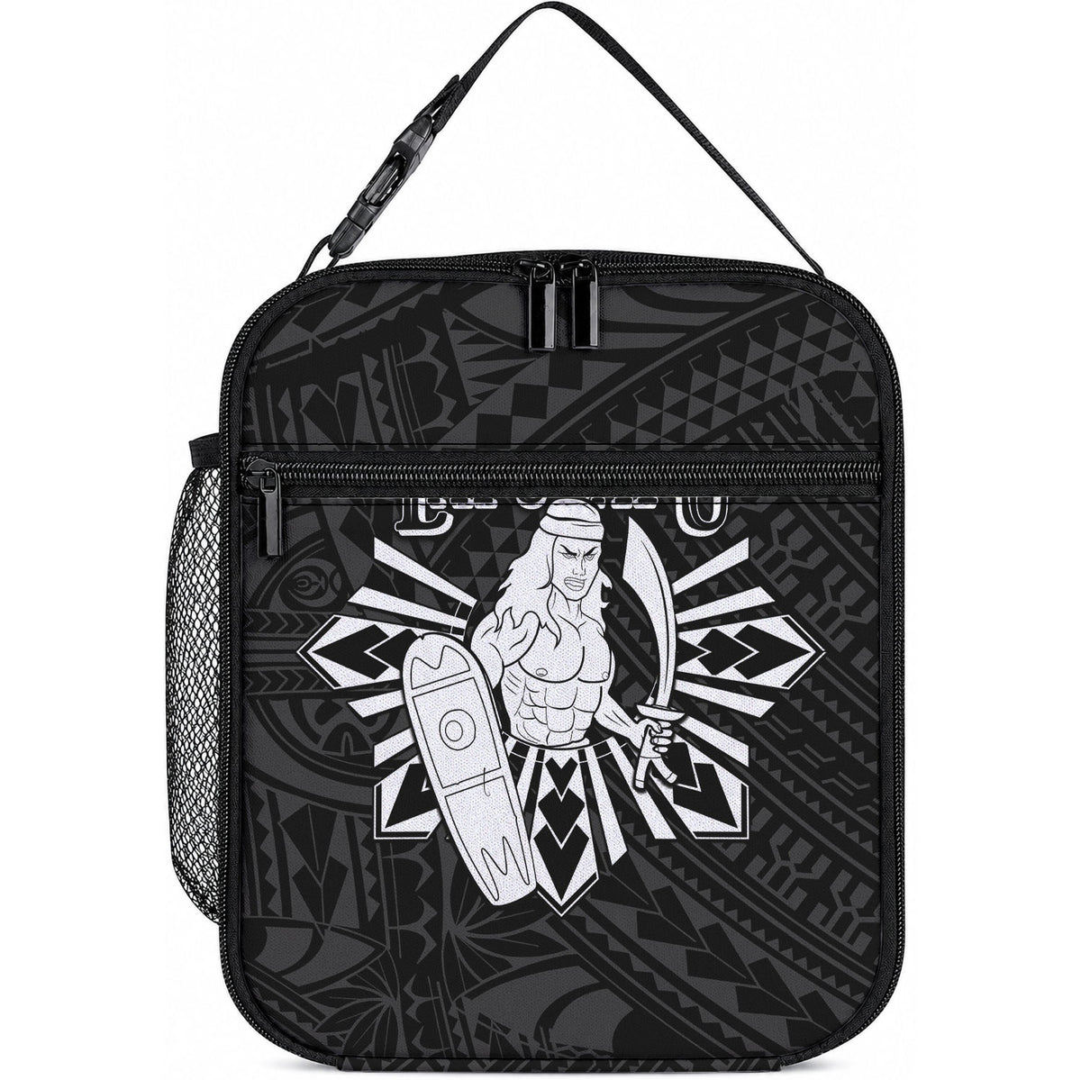Philippines Tribal Lunch Bag King Lapu Lapu Black Version