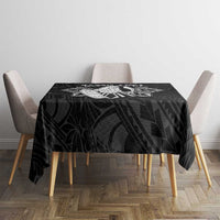 Philippines Tribal Tablecloth King Lapu Lapu Black Version