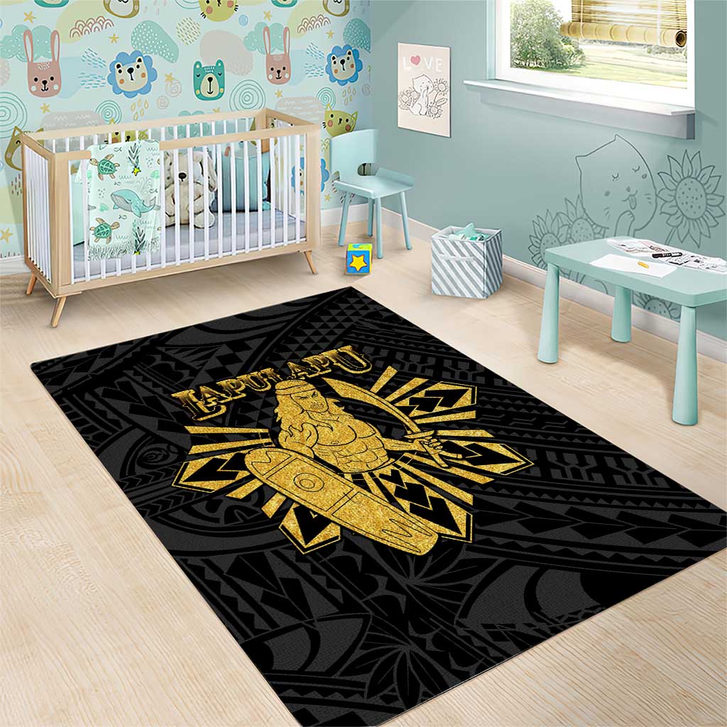 Philippines Tribal Area Rug King Lapu Lapu Gold Version