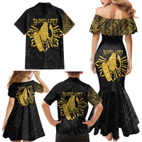 Philippines Tribal Family Matching Mermaid Dress and Hawaiian Shirt King Lapu Lapu Gold Version LT05 - Polynesian Pride