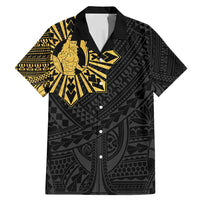 Philippines Tribal Family Matching Mermaid Dress and Hawaiian Shirt King Lapu Lapu Gold Version LT05 Dad's Shirt - Short Sleeve Gold - Polynesian Pride