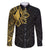 Philippines Tribal Family Matching Tank Maxi Dress and Hawaiian Shirt King Lapu Lapu Gold Version